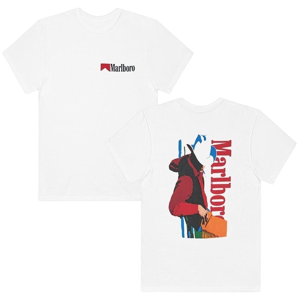 Vintage Marlboro Cigarettes Shirt Americana Cowboy Marlboro 2 Sided